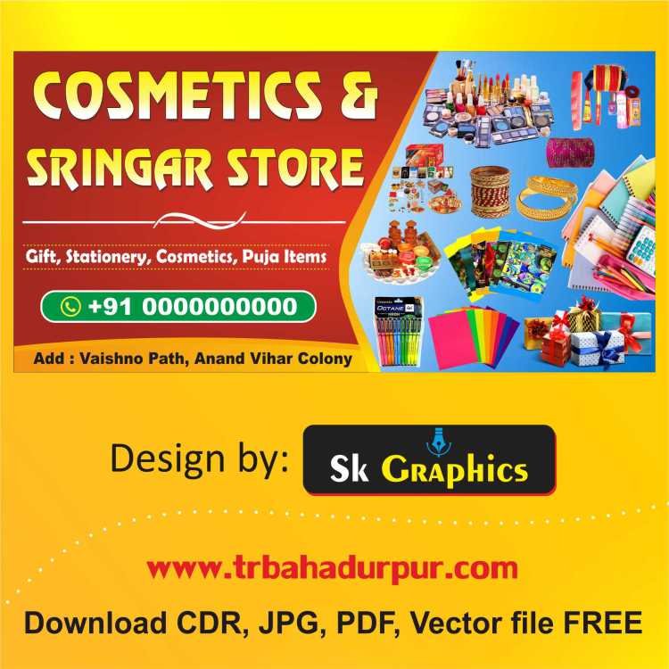 Cosmetic And Shringar Store Banner