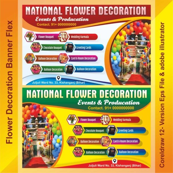 flower decoration banner design