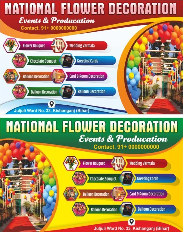 flower decoration banner design