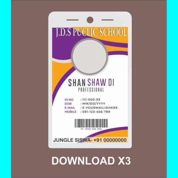 NEW DESIGN SCHOOL ID CARD COREL X3