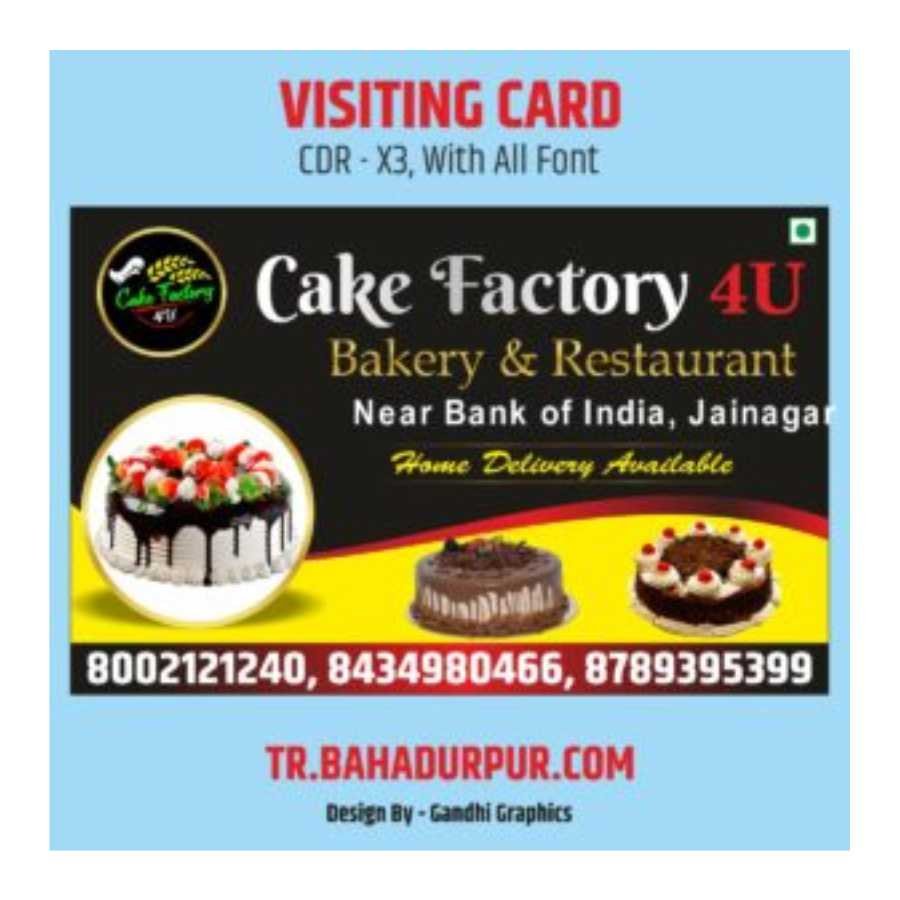 Cake Factory 4u visiting card