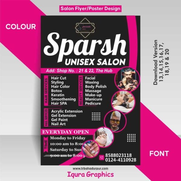 Sparsh Unisex Salon Flyer Design