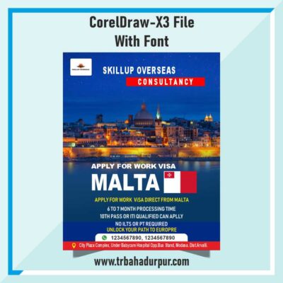 Malta work social media design cdr file