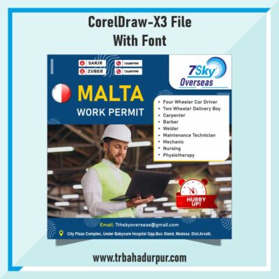 malta work poster design cdr file