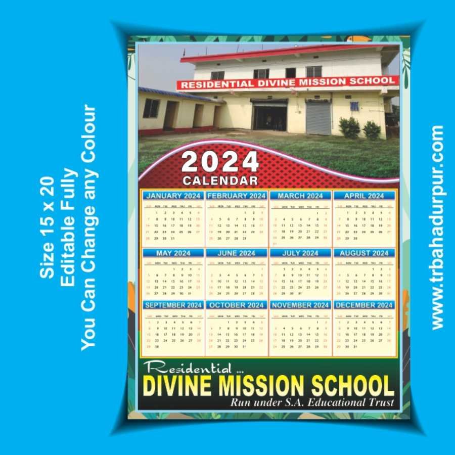 School Calender Design 2024 Cdr File With Fonts Calendar 2024 Cdr   School Calender 