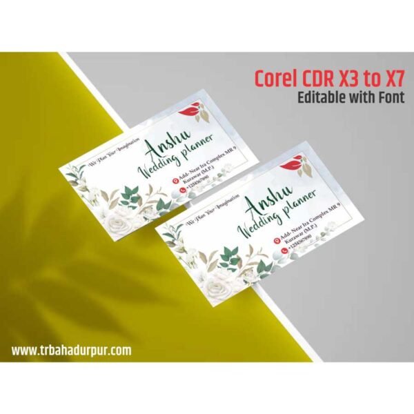 wedding planner visiting card design