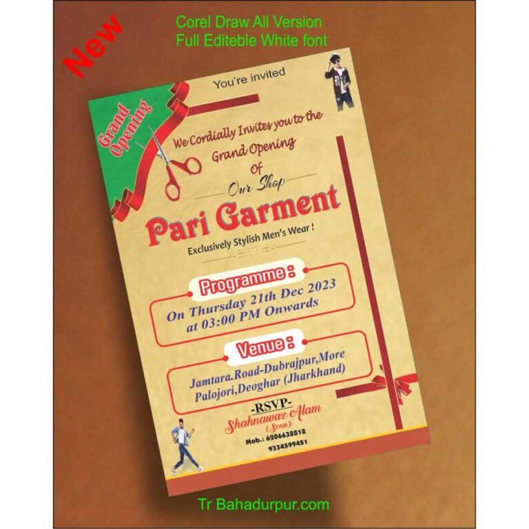 Grand Opening Invention Card Cdr File