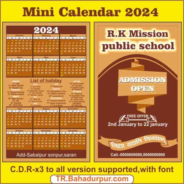 clendar 2024 design