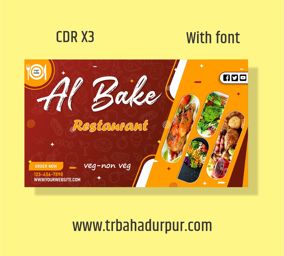 Al bake restaurant banner design