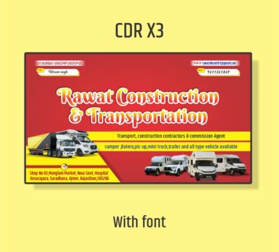 Construction & Transportation banner new design cdr file
