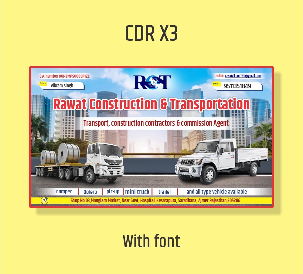Construction Transportation visiting-card-download on trbahadurpur