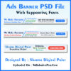 Ad Banner Design Pack PSD File With Fonts