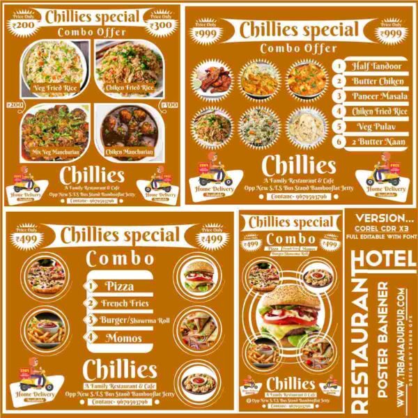 HOTEL RESTAURANT BANNER POSTER DESIGN CDR FILE