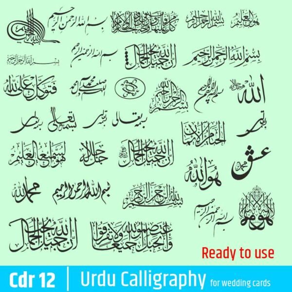 Top islamic Urdu Calligraphy collection cdr12 trbahadurpur