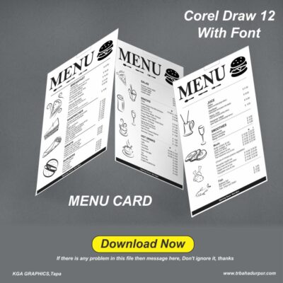 menu card new design