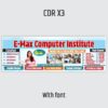 Computer Course flax banner design cdr file