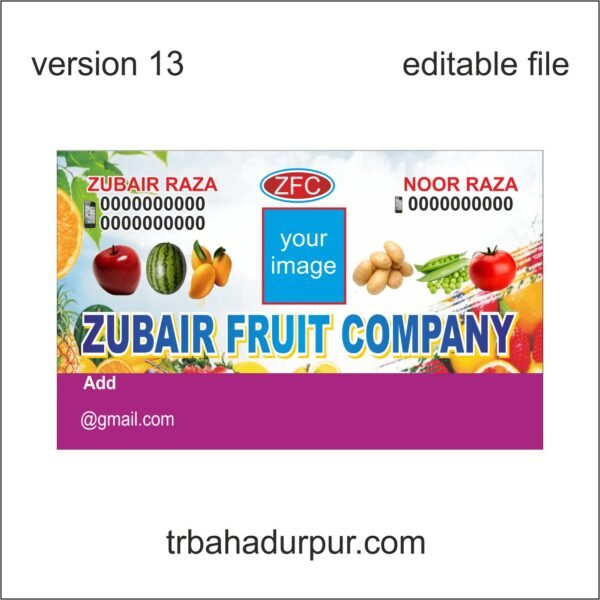 fruit shop visiting card business card design