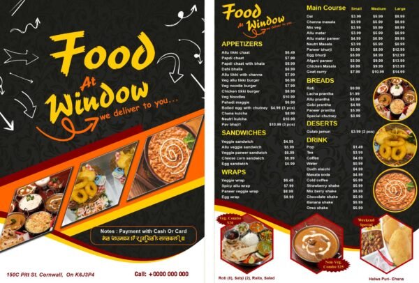 food pamphlet design