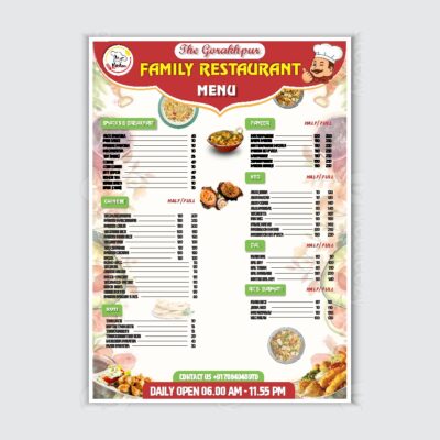 New Restaurant Menu Card design cdr file kingpik