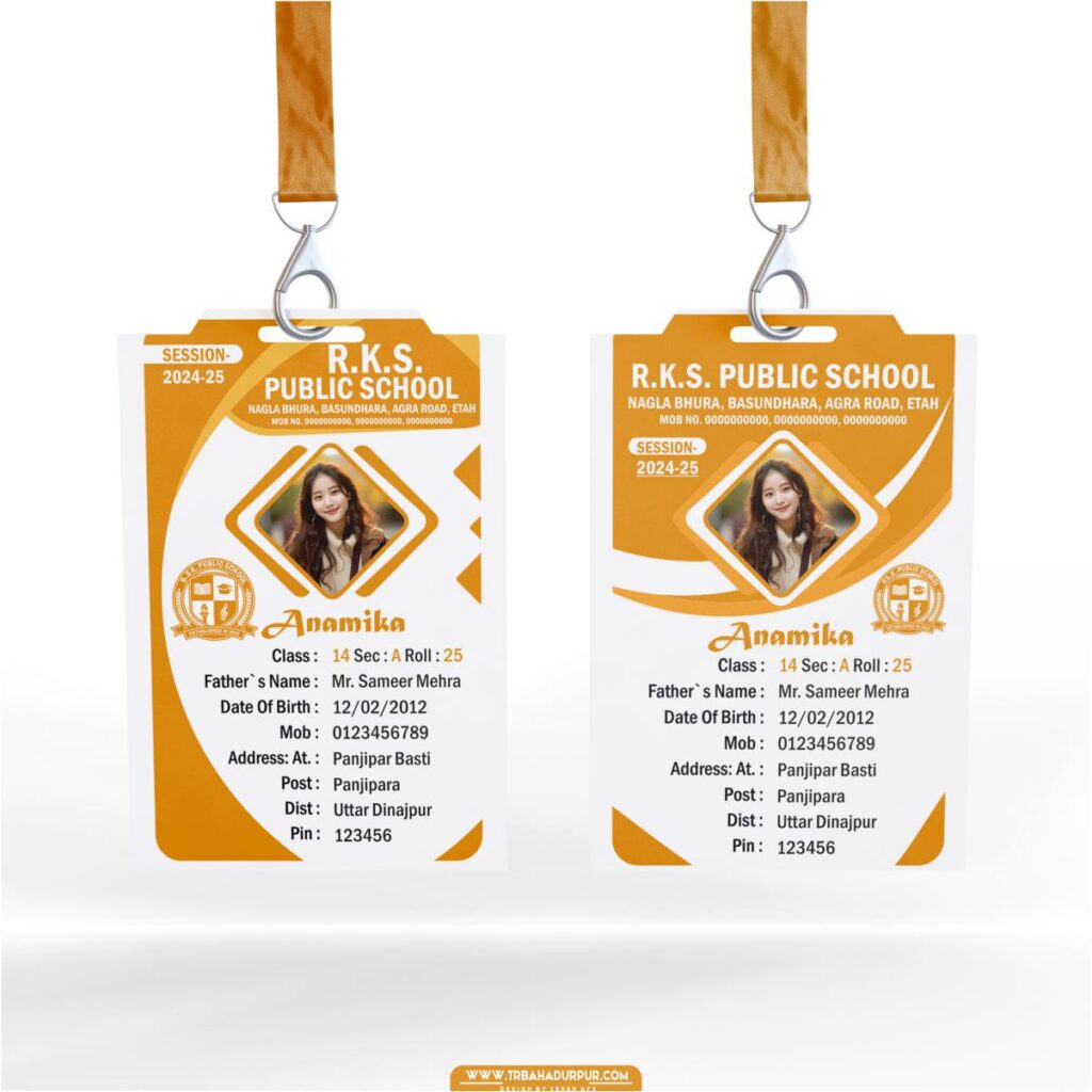 School Id Card Design Cdr File