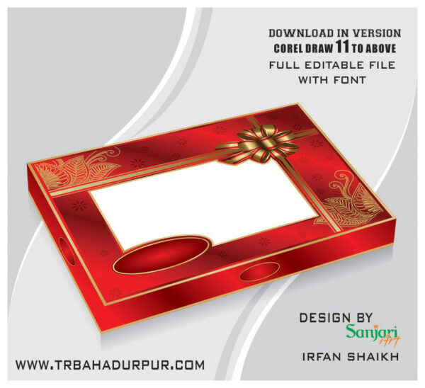 TEADITIONAL GIFT BOX DESIGN CDR FILE