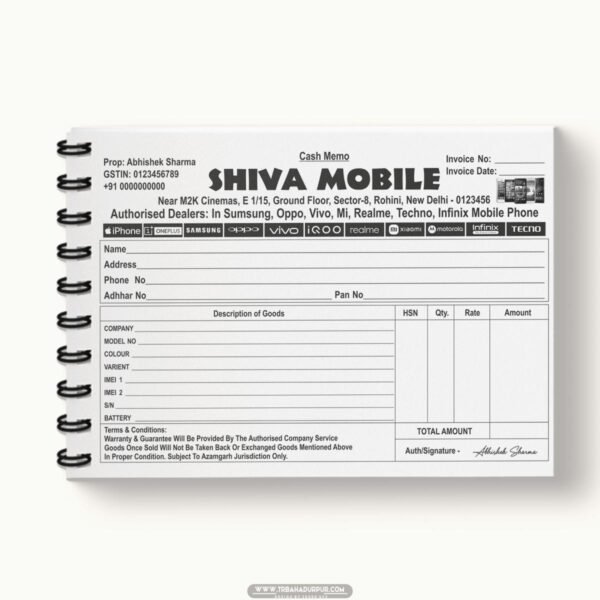 Mobile Invoice Bill Book