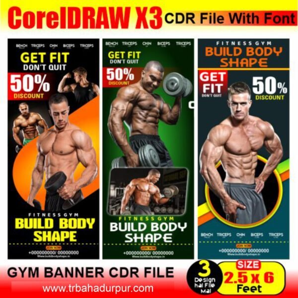 GYM BANNER DESIGN CDR FILE