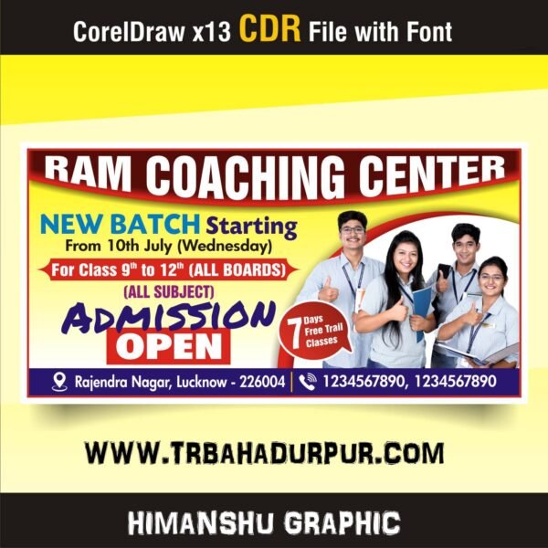 2025 Coaching Center Banner Design CDR