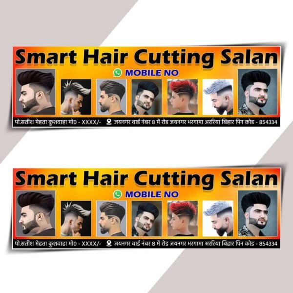 Salon flex banner design cdr file