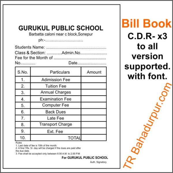 bill book