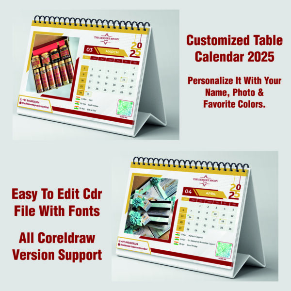 2025 Desk Calendar Design - Image 2