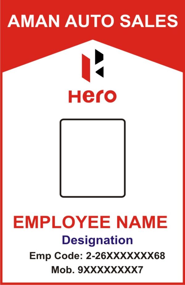 ID Card Hero Agency With Fonts