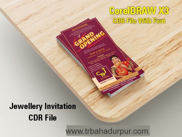 Jewellery Invitation CDR File - Image 4