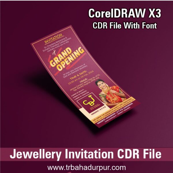 Jewellery Invitation CDR File - Image 5