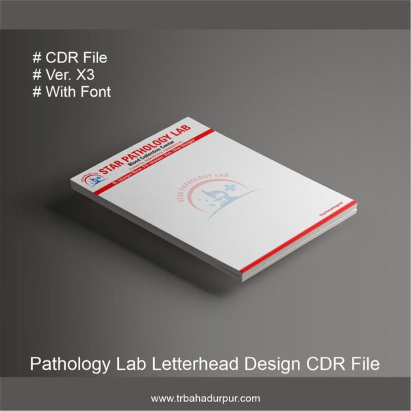 Pathology Lab Letterhead Design CDR File | Diagnostics Lab Pathology Lab Report Pad Design Cdr File - Image 2