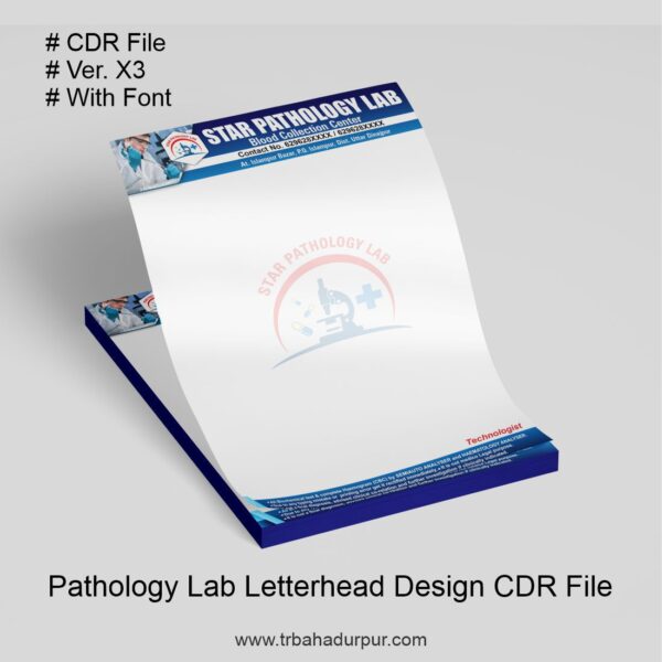 Pathology Lab Letterhead Design CDR File | Diagnostics Lab Pathology Lab Report Pad Design Cdr File - Image 3