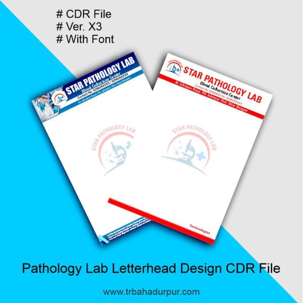 Pathology Lab Letterhead Design CDR File | Diagnostics Lab Pathology Lab Report Pad Design Cdr File