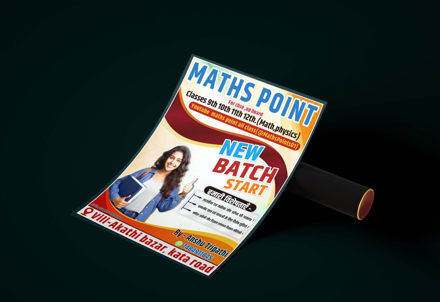 Coaching Center MATHS POINT Poster Design