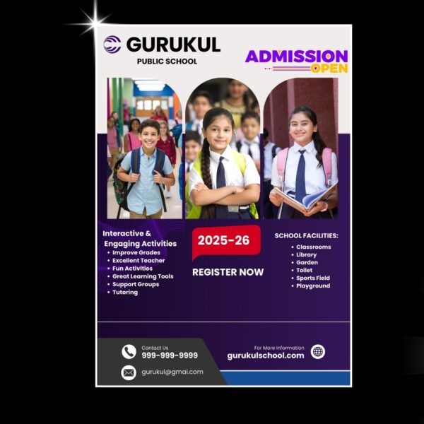 school admission flayer design