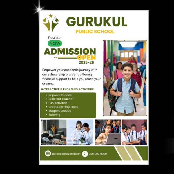 School admission flayer design