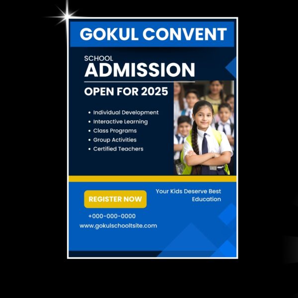 school admission flayer design