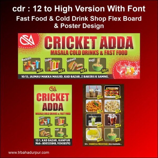 Fast Food & Cold Drink Flex Board Design