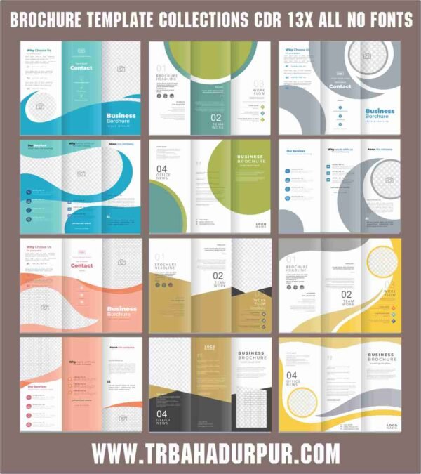 Minimal trifold brochure template design