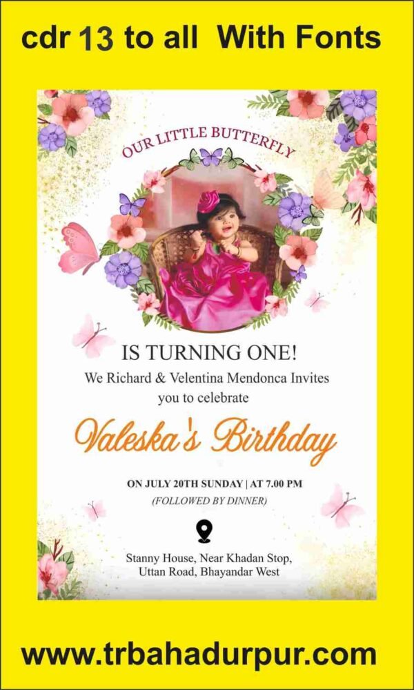 birthday invitation card english new