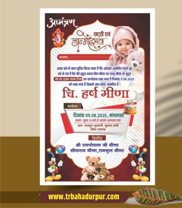 Birthday invitation card design x7.cdr