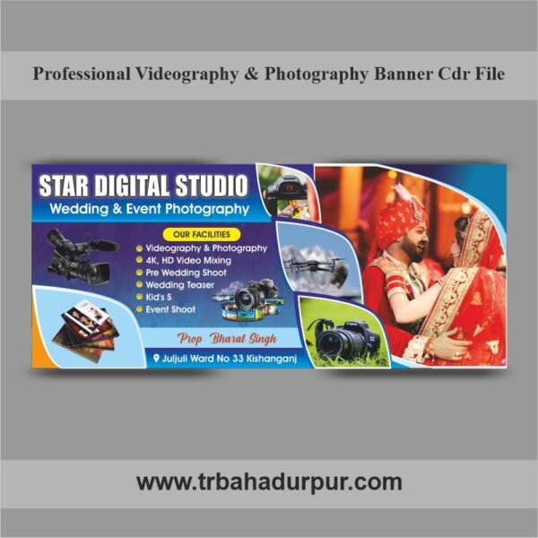 Professional Videography & Photography Banner Cdr File