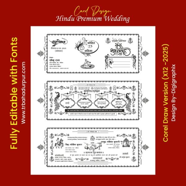 Hindu Premium Wedding card Design